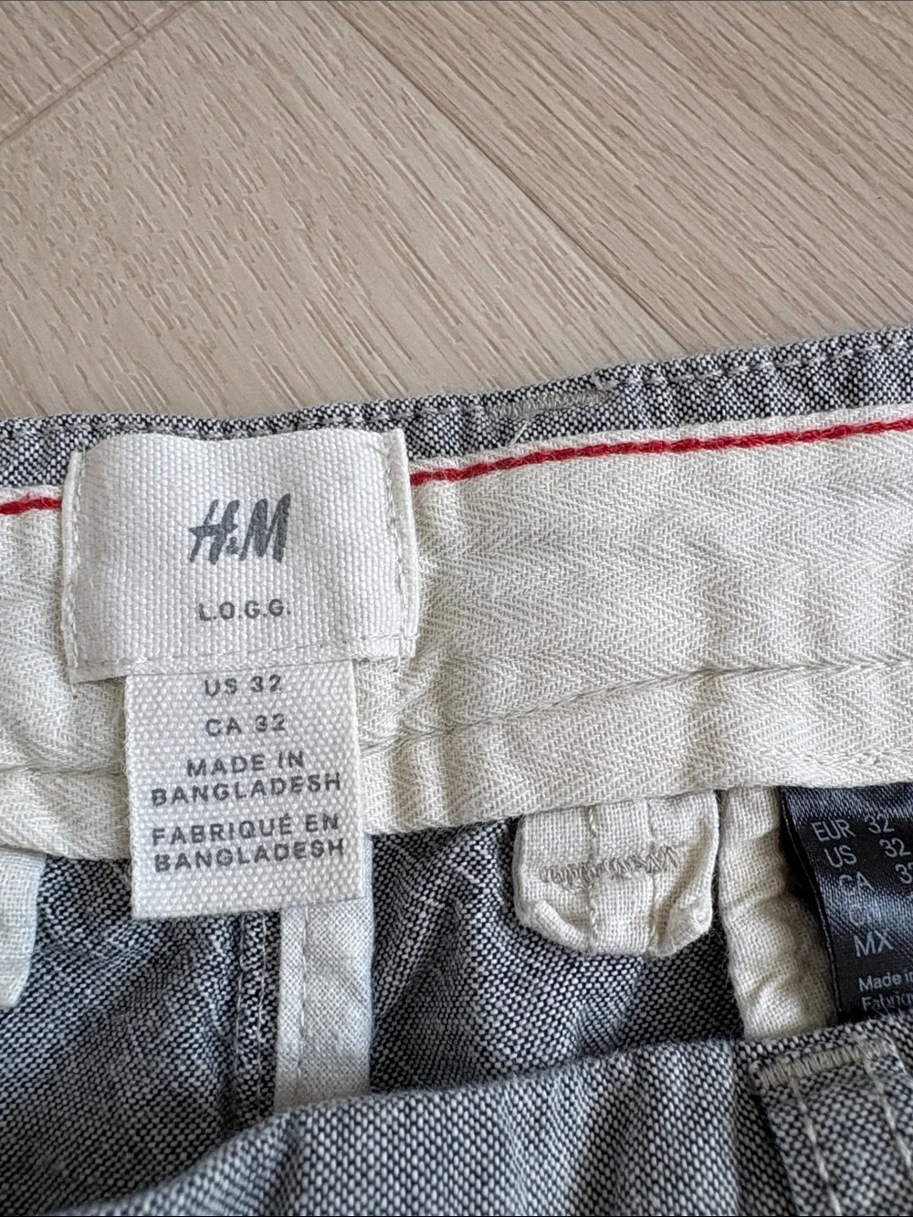 H&M Light Grey Flat Front Men’s Shorts